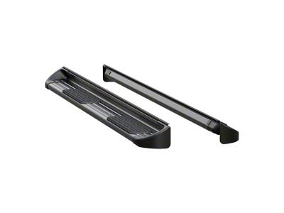 Stainless Side Entry Running Boards; Textured Black (20-24 Sierra 2500 HD Double Cab)