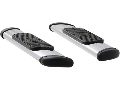 Regal 7-Inch Oval Side Step Bars; Polished Stainless (15-17 Sierra 2500 HD Regular Cab)