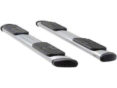 Regal 7-Inch Wheel-to-Wheel Oval Side Step Bars; Rocker Mount; Polished Stainless (15-19 6.0L Sierra 2500 HD Regular Cab w/ 8-Foot Long Box)