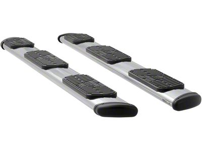 Regal 7-Inch Wheel-to-Wheel Oval Side Step Bars; Polished Stainless (15-19 Sierra 2500 HD Crew Cab w/ 6.50-Foot Standard Box)