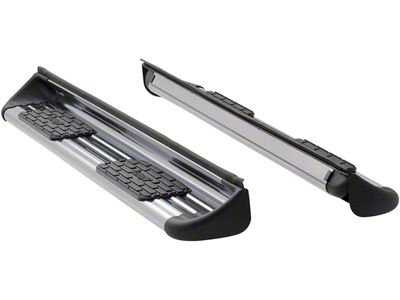 Stainless Side Entry Running Boards; Rocker Mount; Polished (07-14 6.0L Sierra 2500 HD Crew Cab)