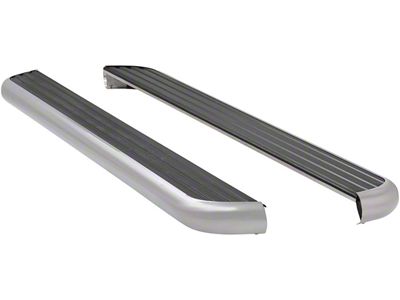 MegaStep 6.50-Inch Wheel-to-Wheel Running Boards; Body Mount; Polished Stainless (15-19 Sierra 2500 HD Double Cab w/ 6.50-Foot Standard Box)