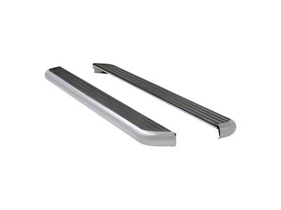 MegaStep 6.50-Inch Running Boards without Mounting Brackets; Polished Stainless (07-19 6.0L Sierra 2500 HD Extended/Double Cab w/ 8-Foot Long Box; 07-19 6.0L Sierra Crew Cab w/ 6.50-Foot Standard Box)