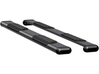 O-Mega II 6-Inch Oval Side Step Bars; Textured Black (15-19 Sierra 2500 HD Double Cab)