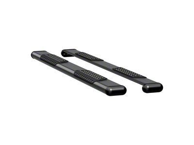 O-Mega II 6-Inch Oval Side Step Bars; Textured Black (20-24 Sierra 2500 HD Double Cab)