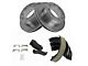 Semi-Metallic 8-Lug Brake Rotor, Pad and Parking Shoe Kit; Rear (07-09 Sierra 2500 HD)