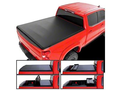 Soft Quad-Fold Tonneau Cover (20-25 Sierra 2500 HD w/ 6.90-Foot Standard Box)