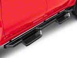 Square Tube Drop Style Nerf Side Step Bars; Matte Black (20-24 Sierra 2500 HD Crew Cab)