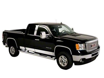 Putco Stainless Steel Rocker Panels with GMC Logo (15-19 Sierra 2500 HD Crew Cab w/ 6.50-Foot Standard Box)