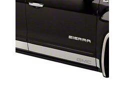 Putco Stainless Steel Rocker Panels with GMC Logo (15-19 Sierra 2500 HD Crew Cab SRW w/ 8-Foot Long Box)