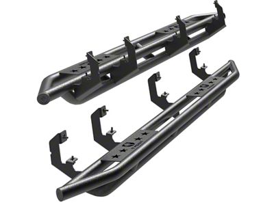 Star Armor Side Step Bars; Textured Black (20-25 Sierra 2500 HD Double Cab)