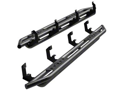 Star Armor Side Step Bars; Textured Black (20-24 Sierra 2500 HD Crew Cab)