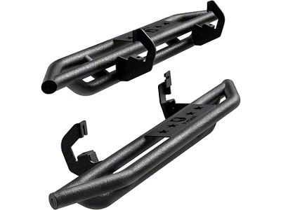 Star Armor Side Step Bars; Textured Black (07-19 Sierra 2500 HD Regular Cab)