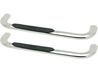 Platinum 4-Inch Oval Side Step Bars; Stainless Steel (07-14 Sierra 2500 HD Regular Cab)