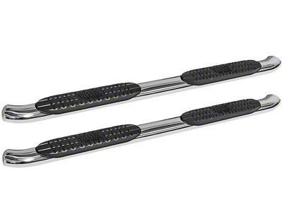 Pro Traxx 4-Inch Oval Side Step Bars; Stainless Steel (07-14 Sierra 2500 HD Crew Cab)