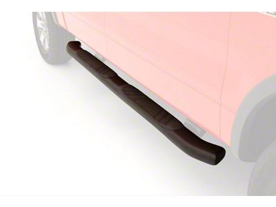 5-Inch Oval Bent Nerf Side Step Bars; Black (15-19 Sierra 2500 HD Crew Cab)