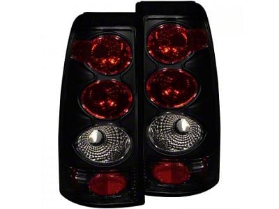 Tail Lights; Black Housing; Dark Smoked Lens (01-06 Sierra 2500 HD)