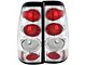 Tail Lights; Chrome Housing; Clear Lens (01-06 Sierra 2500 HD)