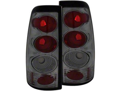 Tail Lights; Chrome Housing; Smoked Lens (01-06 Sierra 2500 HD)