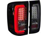 LED Tail Lights; Gloss Black Housing; Smoked Lens (15-19 Sierra 2500 HD w/ Factory Halogen Tail Lights)
