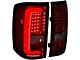 LED Tail Lights; Chrome Housing; Red Smoked Lens (15-19 Sierra 2500 HD w/ Factory Halogen Tail Lights)