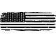 Tailgate Tattered Flag Decal; Matte Black (07-24 Sierra 2500 HD)