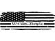 Tailgate Tattered We The People Flag Decal; Gloss Black (07-24 Sierra 2500 HD)