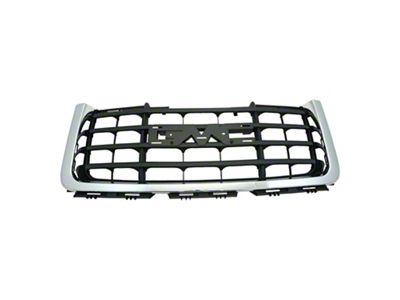 Upper Replacement Grille; Black/Dark Gray with Chrome Trim (07-10 Sierra 2500 HD)