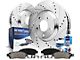 Vented 8-Lug Brake Rotor, Pad, Brake Fluid and Cleaner Kit; Front (07-10 Sierra 2500 HD)