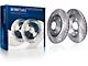 Vented 8-Lug Brake Rotor, Pad, Brake Fluid and Cleaner Kit; Front (07-10 Sierra 2500 HD)