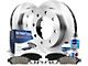 Vented 8-Lug Brake Rotor, Pad, Brake Fluid and Cleaner Kit; Rear (07-10 Sierra 2500 HD)