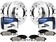 Vented 8-Lug Brake Rotor and Pad Kit; Front and Rear (07-10 Sierra 2500 HD)