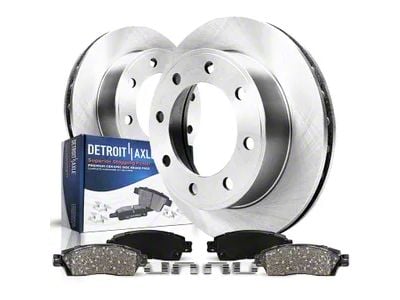 Vented 8-Lug Brake Rotor and Pad Kit; Rear (07-10 Sierra 2500 HD)