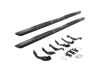 Go Rhino V-Series V3 Running Boards; Textured Black (15-19 Sierra 2500 HD Crew Cab)