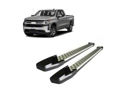 Vortex Running Boards; Aluminum (20-24 Sierra 2500 HD Double Cab)