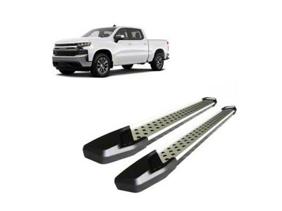 Vortex Running Boards; Aluminum (20-24 Sierra 2500 HD Crew Cab)