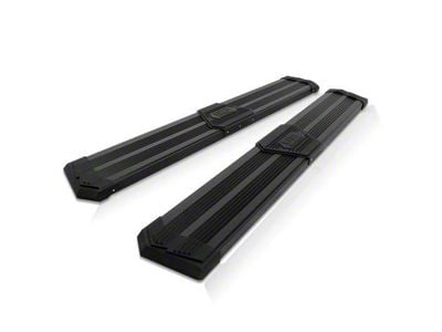 10-Inch Flat Step Bar Running Boards; Black (07-19 6.0L Sierra 3500 HD)