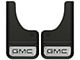 10-Inch x 18-Inch Mud Flaps with Mini Black GMC Logo; Front or Rear (Universal; Some Adaptation May Be Required)