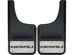 12-Inch x 23-Inch Mud Flaps with Denali Logo; Front or Rear (Universal; Some Adaptation May Be Required)