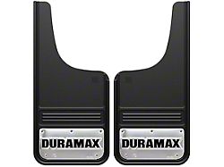 12-Inch x 26-Inch Mud Flaps with Duramax Logo; Front or Rear (Universal; Some Adaptation May Be Required)