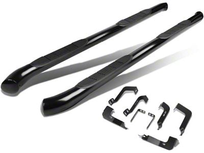 3-Inch Nerf Side Step Bars; Black (07-14 Sierra 3500 HD Crew Cab)