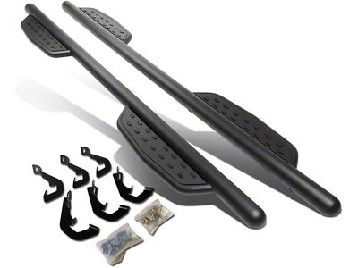 3-Inch Nerf Side Step Bars; Matte Black (07-19 Sierra 3500 HD Extended/Double Cab)