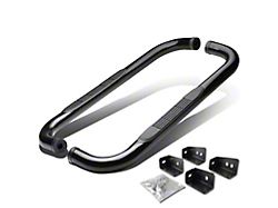 3-Inch Round Side Step Bars; Black (07-19 Sierra 3500 HD Regular Cab)