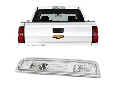 3D LED Third Brake Light; Chrome (15-19 Sierra 3500 HD w/ Cargo Light)