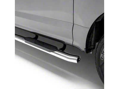 4-Inch Oval Side Step Bars; Stainless Steel (20-25 Sierra 3500 HD Crew Cab)