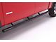 4-Inch Oval Straight Nerf Side Step Bars; Black (20-24 Sierra 3500 HD Double Cab)