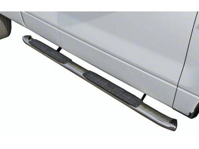 4X Series 4-Inch Oval Side Step Bars; Rocker Mount; Stainless Steel (07-19 Sierra 3500 HD Extended/Double Cab)