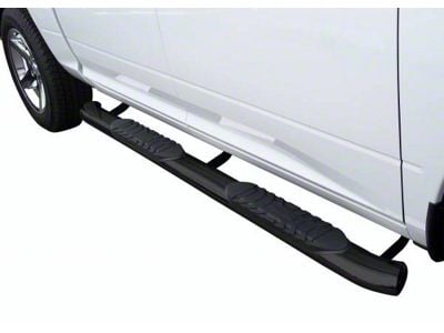 5-Inch Premium Oval Side Step Bars; Semi-Gloss Black (07-19 Sierra 3500 HD Extended/Double Cab)