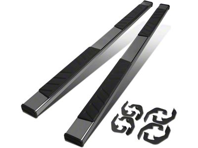 5-Inch Running Boards; Stainless Steel (07-19 6.0L Sierra 3500 HD Crew Cab)