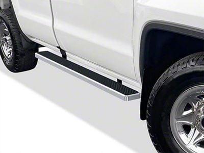 5-Inch Wheel-to-Wheel Running Boards; Hairline Silver (07-19 Sierra 3500 HD Extended/Double Cab w/ 6.50-Foot Standard Box)